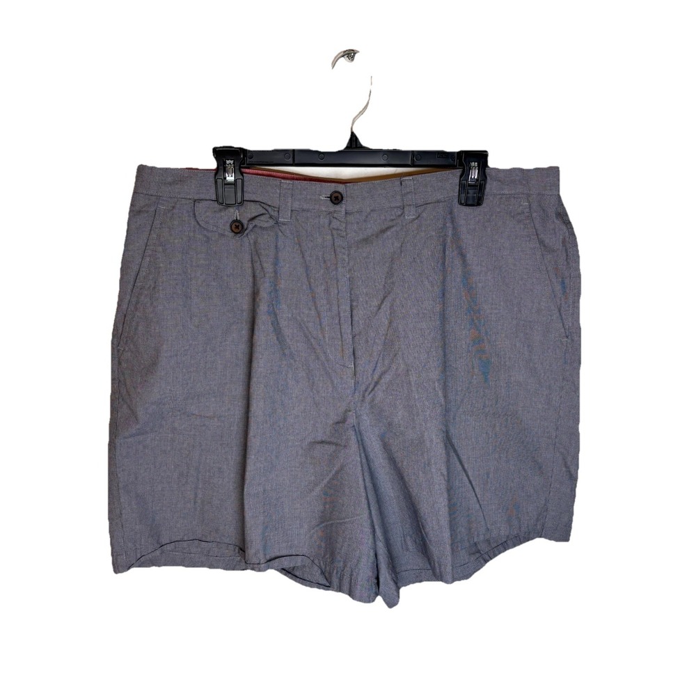 Ralph Lauren Gray Women's Pleated Shorts Pockets Walk Shorts Sz 18W